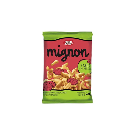 Biscoito Zezé Mignon Calabresa Pacote 60g