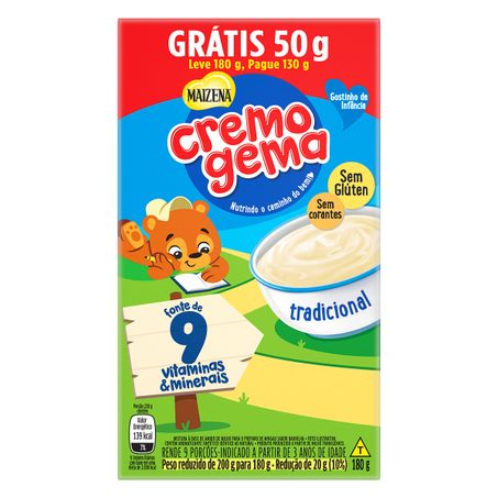 MINGAU TRADICIONAL MAIZENA CREMOGEMA LEVE 180G PAGUE 130G