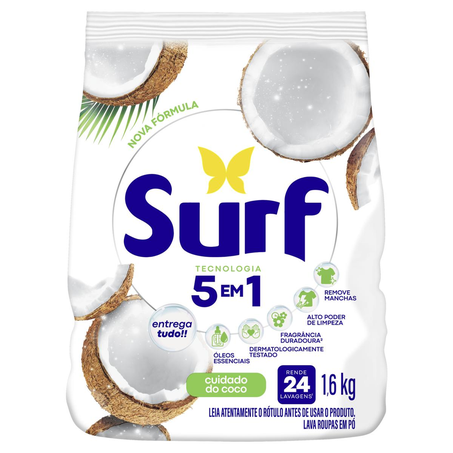 Sabao Po Surf Cuidado Do Coco 1,6kg