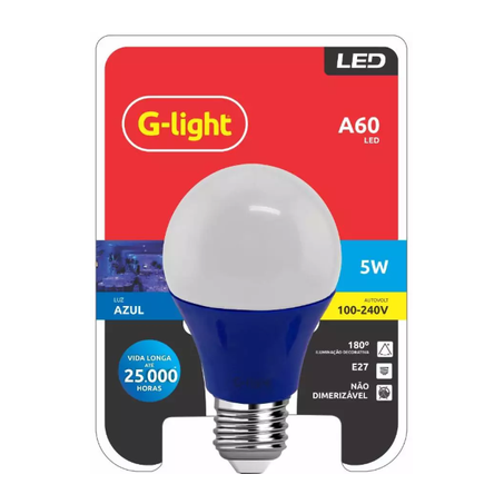 LAMP LED A60 5W AZUL AUTOVOL E27