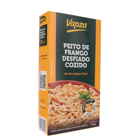 Peito de Frango Vapza Desfiado E Cozido Caixa 400G 360-33