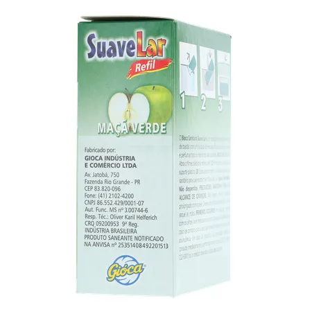 Detergente Sanitário Suave Lar Maçã Verde Refil Pedra 1un 
  360-11
