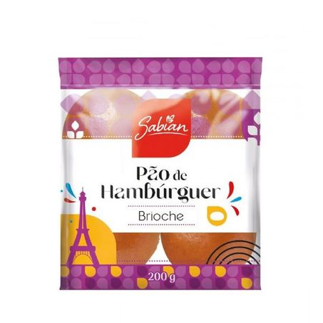 Pão Sabian Hamburguer Brioche 240g