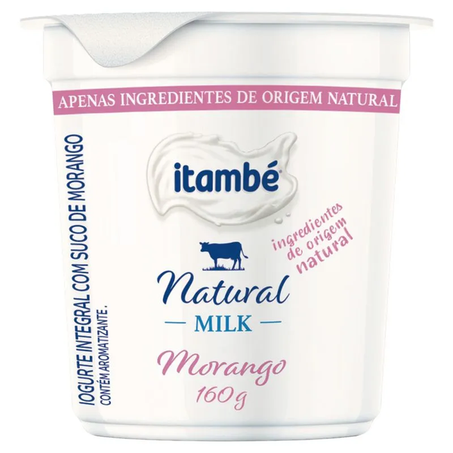 Iogurte Itambé Natural Milk Morango 160g