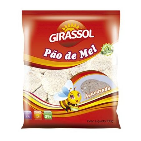 Pão de mel girassol c/ calda 80g