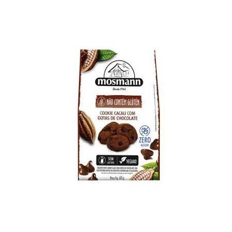Biscoito cookie mosmann cacau com gotas de chocolate sem glúten 60g