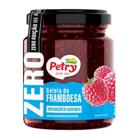 Geleia petry framboesa zero 250g