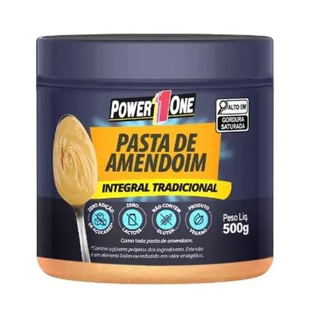 Pasta de amendoim power1one integral tradicional 500g