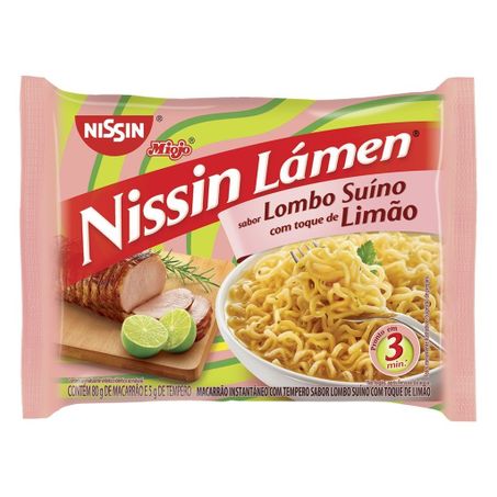 MACARRÃO NISSIN LÁMEN LOMBO SUINO COM TOQUE DE LIMAO 85G