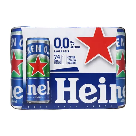 Cerveja heineken 350ml zero alcool c/12