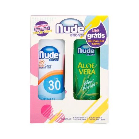 Protetor solar nude fps30 120ml+pos sol 120ml