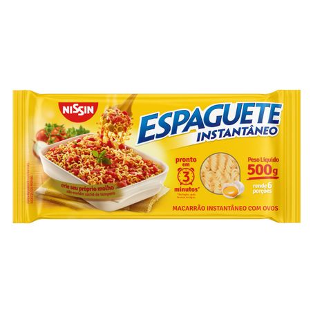 MACARRÃO INSTANTÂNEO ESPAGUETE NISSIN 3 MINUTOS