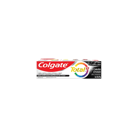 CREME DENTAL COLGATE TOTAL12 CARVAO ATIVADO 90G (094786)
