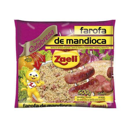 Farofa De Mandioca Zaeli 500g Calabresa
