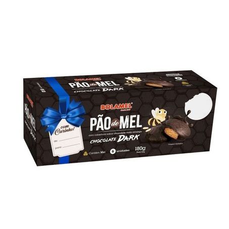 PÃO DE MEL BOLAMEL COM COBERTURA CHOCOLATE MEIO AMARGO 180G