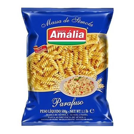 Macarrão Parafuso Santa Amália Sêmola Pacote 500G