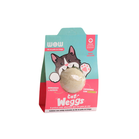 Petisco wow weggs gatos frango catnip 1u