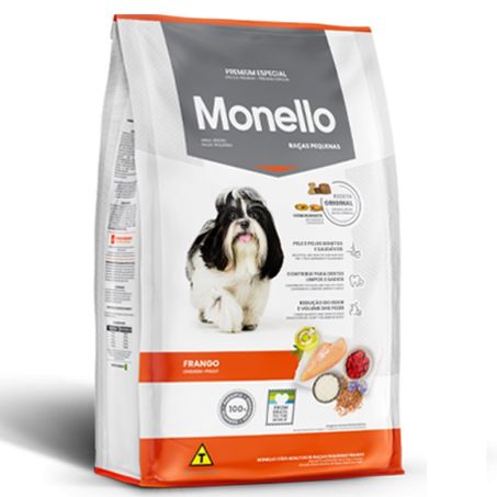 Ração para cães monello adultos raças pequenas frango 1kg