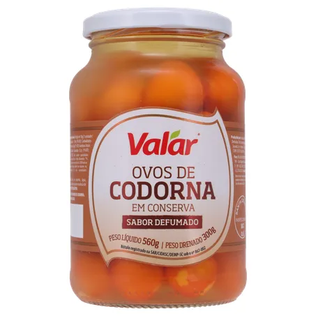 Ovos de codorna valar defumado 300g 360-0