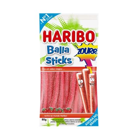BALA HARIBO GELATINA BALLA STICKS ZOURR 80G
