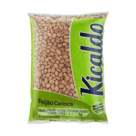 Feijão Carioca Tipo 1 Kicaldo Pacote 1kg