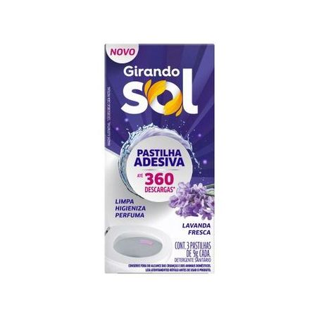 Pastilha adesiva girando sol lavanda fresca 3x9g