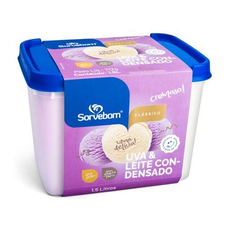 SORVETE SORVEBOM UVA E L.COND 1.5L