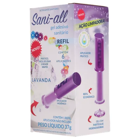 Gel adesivo sanitário sani all lavanda refil 37g 360-4