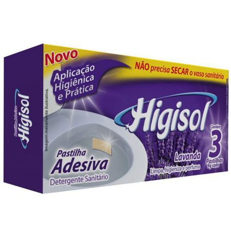 Pastilha sanit adesiva higisol lavanda leve4 pag3 36g
