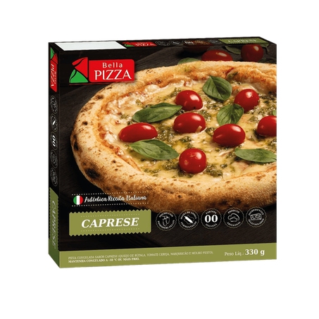 Pizza Caprese Autêntica Receita Italiana Bella Pizza 330g