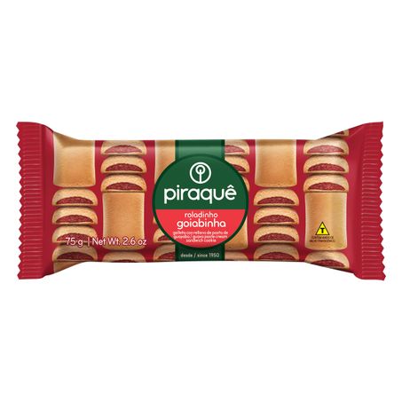 BISCOITO ROLADINHO RECHEIO GOIABINHA PIRAQUÊ