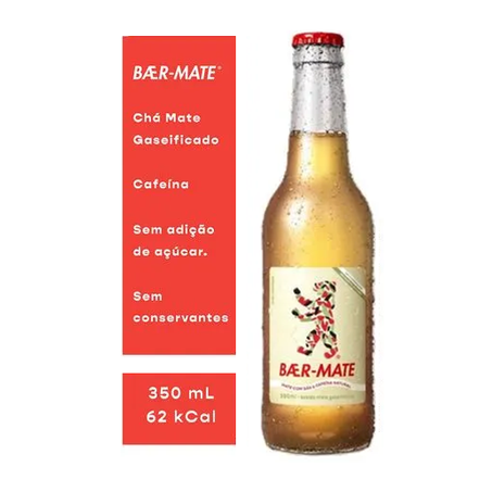 CHÁ BAER MATE C/MAÇÃ GASEIFICADO LN 350ML