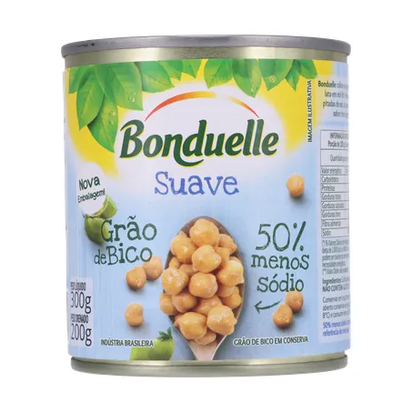 Grao de bico bonduelle suave lt200g