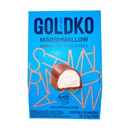 Bombom goldko marshmallow ao leite c/5 11,5g