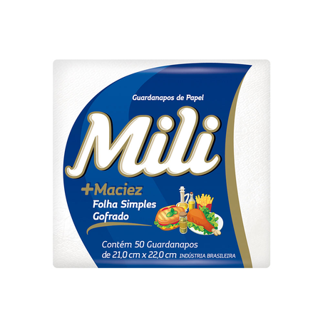 Guardanapo Mili Pequeno com 50 Unidades