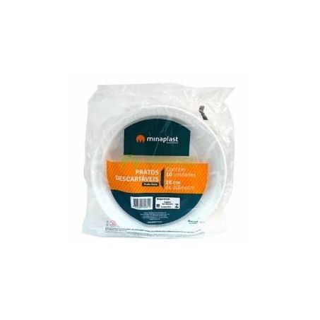 PRATOS DESCARTAVEIS MINAPLAST 23CM