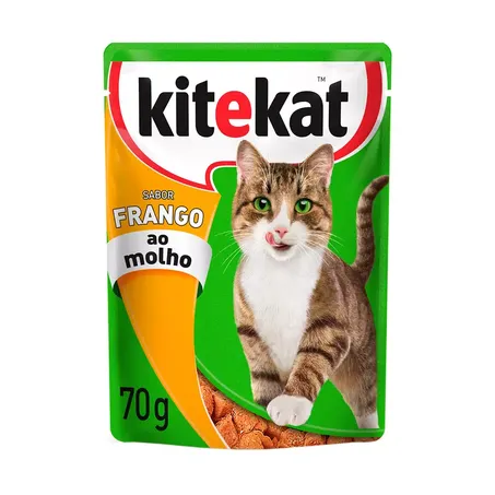 Alimento kitekat p/gato 70g frango molho