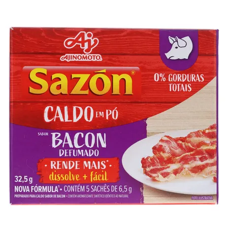Caldo em Pó Sazón 32,5g - Bacon
