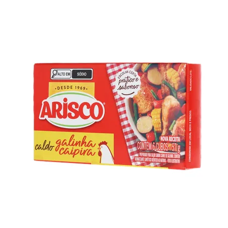 CALDO EM TABLETE ARISCO GALINHA CAIPIRA 57G 360-3