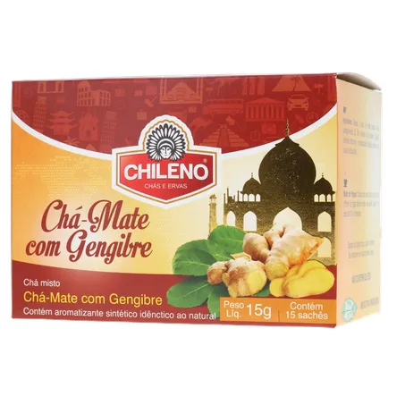 Cha chileno mate c/gengibre 15g 360-2