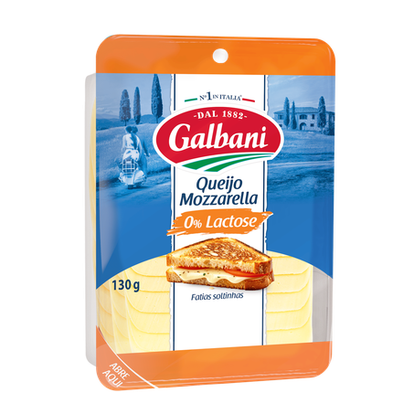 Queijo Mussarela Galbani 130g Fatiado Zero Lactose