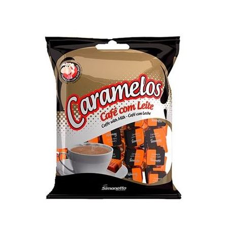 Bala simonetto caramelos café com leite 140g