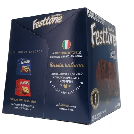 Panettone Duplo Chocolate Festtone 400G 360-12