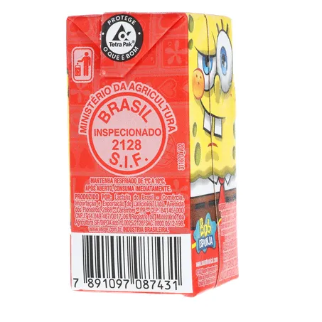LEITE FERMENTADO BOB ESPONJA MORANGO C/6 360-11