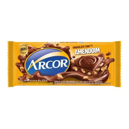 Chocolate arcor amendoim 80g