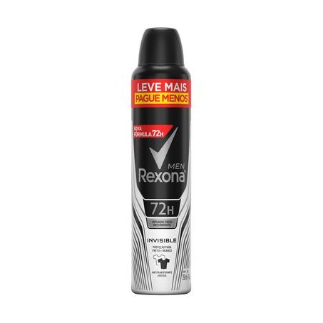 Antitranspirante Aerosol Rexona Men Invisible 72H Frasco Spray 250ml