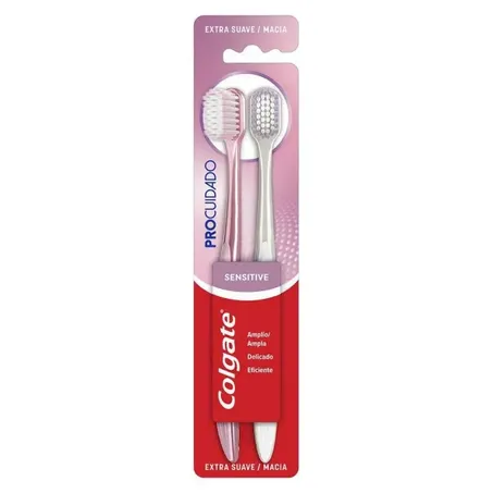 ESCOVA DENTAL COLGATE PRO CUIDADO SENSITIVE MACIA CARTELA C/2UNID