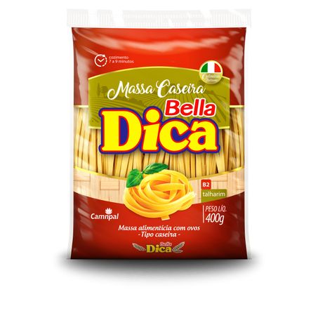 MASSA BELLA DICA C/OVOS CASEIRA B2 400 G TALHARIM 