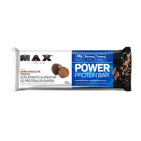 BARRA POWER PROTEIN BAR 90G DARK CHOC TRUF