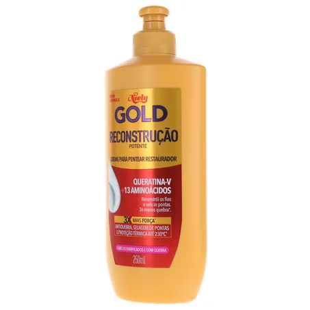 Creme para Pentear Niely Gold Reparação Intensiva Queratina 280G 360-3